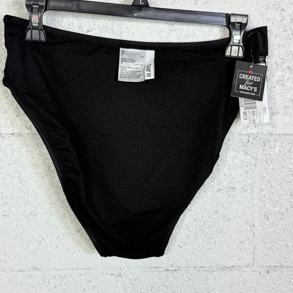 Bar III Women's Natural Beauty High Leg Bikini Bottoms black Medium - Picture 8 of 8